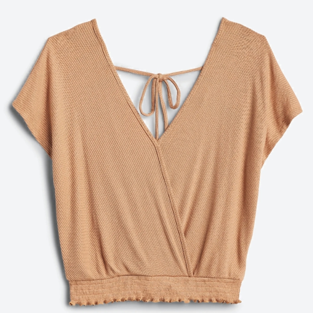 Beige knit top